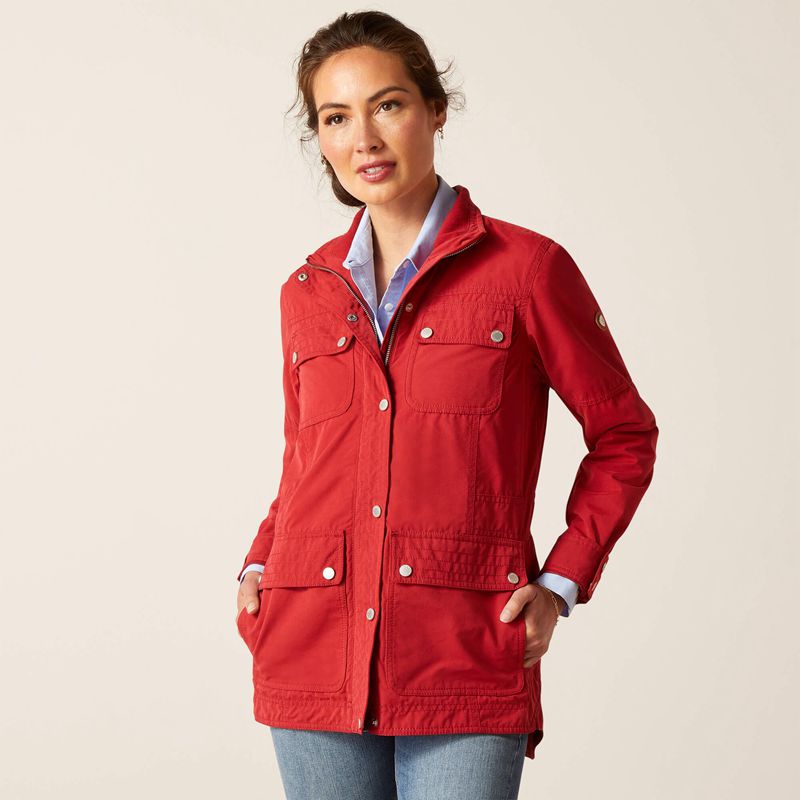 Ariat Calumet Field Jacket Czerwone Polska | FAVBEO-314