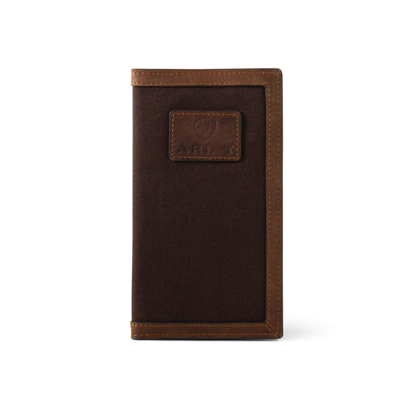 Ariat Canvas Logo Rodeo Wallet Brązowe Polska | GAKYID-815