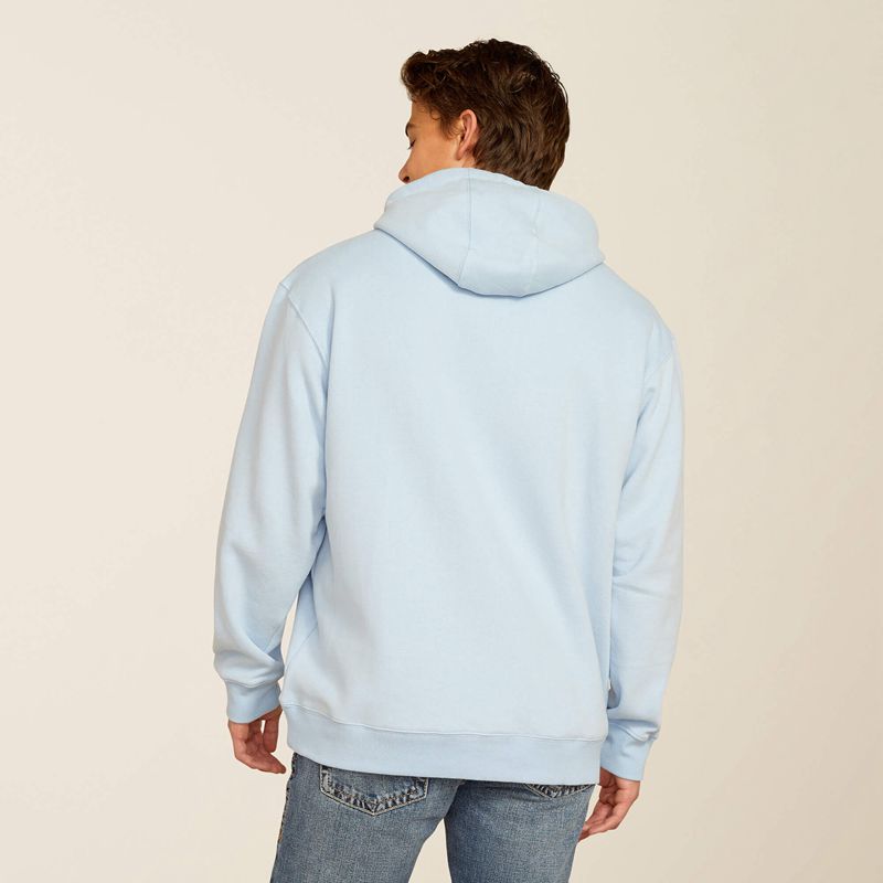 Ariat Canyon Southwest Circle Hoodie Soft Chambray Polska | XLFBCK-468