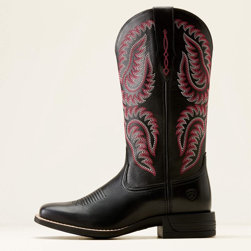 Ariat Cattle Caite Stretchfit Western Boot Czarne Polska | PIUTKN-670