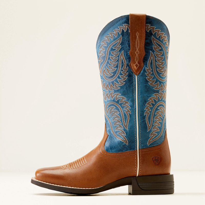 Ariat Cattle Caite Stretchfit Western Boot Niebieskie Polska | NDTUKB-176