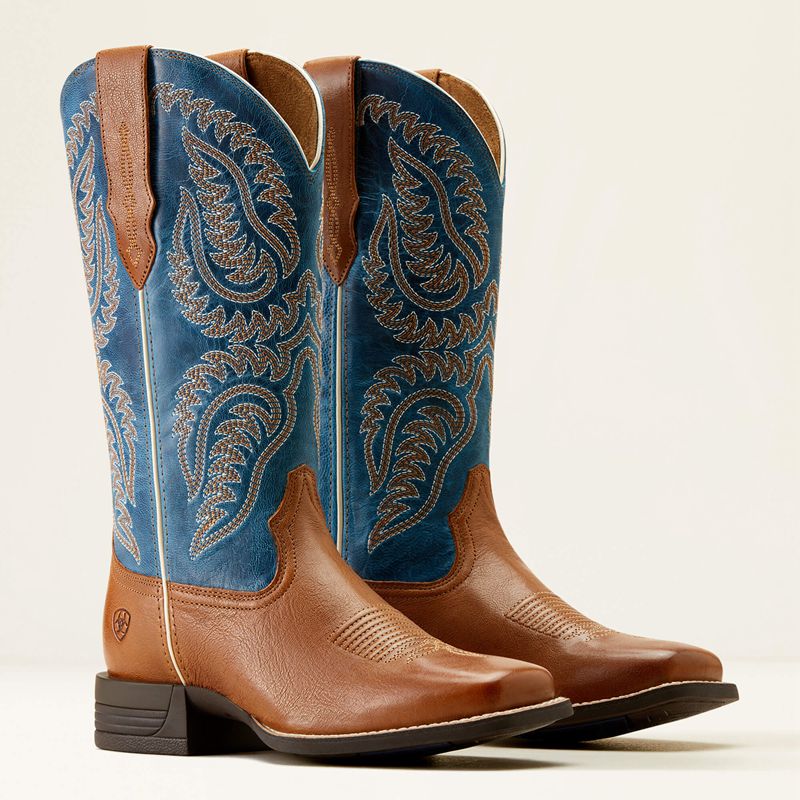 Ariat Cattle Caite Stretchfit Western Boot Niebieskie Polska | NDTUKB-176