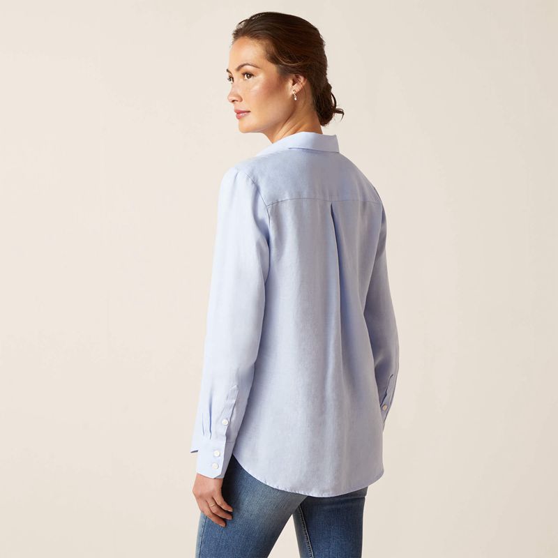 Ariat Cazadero Blouse Niebieskie Polska | WKADHL-109