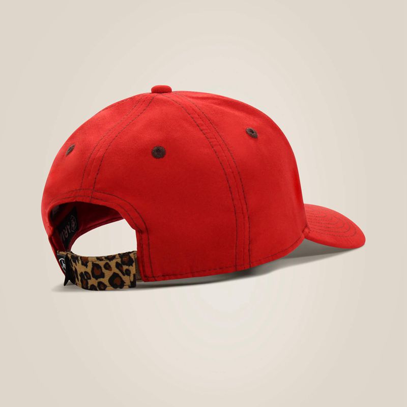 Ariat Cheetah Logo Cap Czerwone Polska | CLEFGD-659