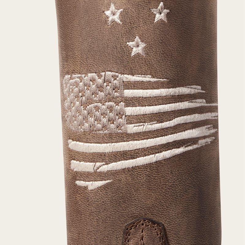 Ariat Circuit Patriot Western Boot Weathered Tan Polska | KGIUOT-186