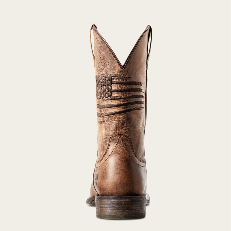 Ariat Circuit Patriot Western Boot Weathered Tan Polska | ARCNJF-354