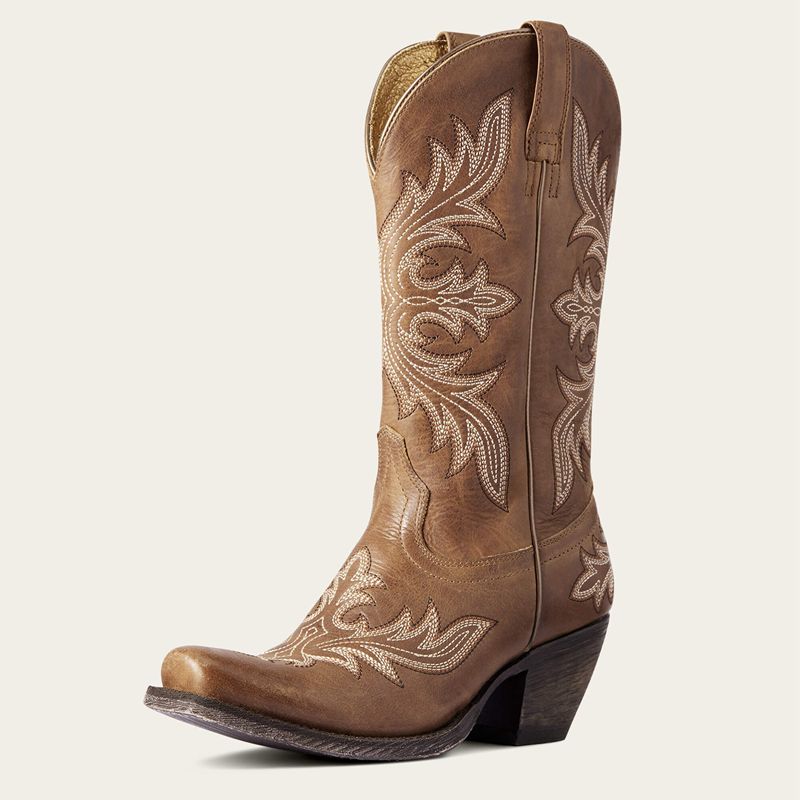 Ariat Circuit Rosewood Western Boot Natural Tan Polska | YHSLXA-812