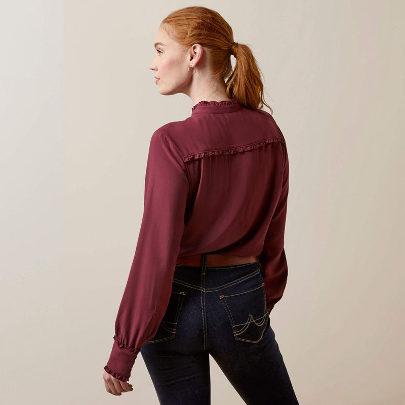 Ariat Clarion Blouse Tawny Port Polska | BOMEAP-328