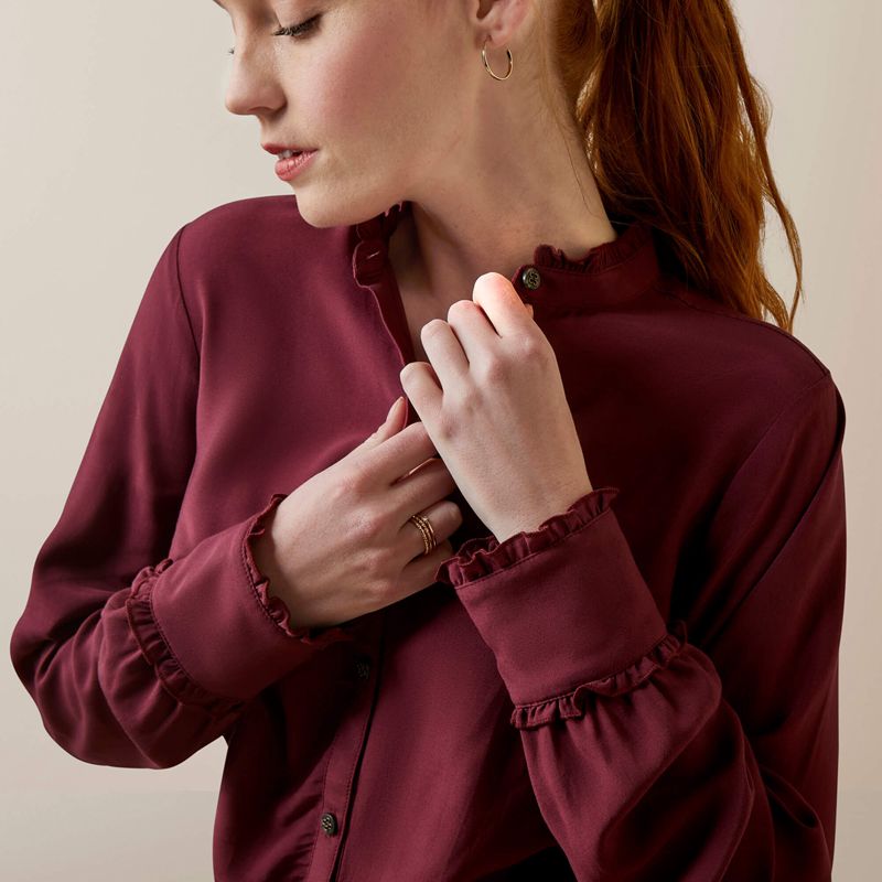 Ariat Clarion Blouse Tawny Port Polska | BOMEAP-328