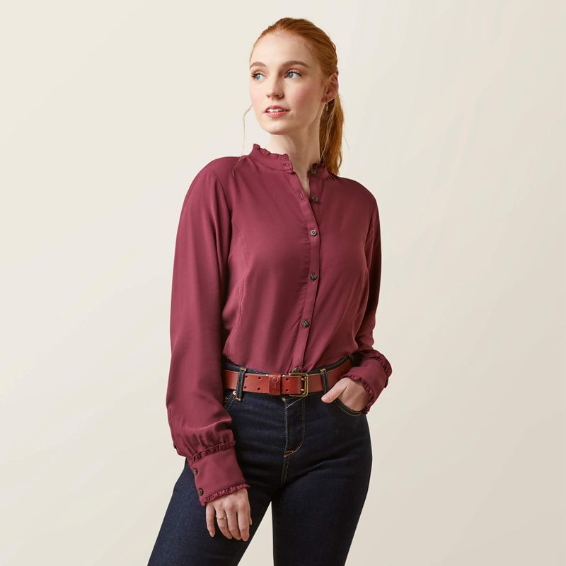 Ariat Clarion Blouse Tawny Port Polska | BOMEAP-328