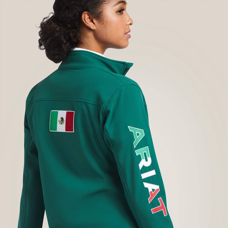 Ariat Classic Team Softshell Mexico Jacket Verde Polska | GVHAFZ-485