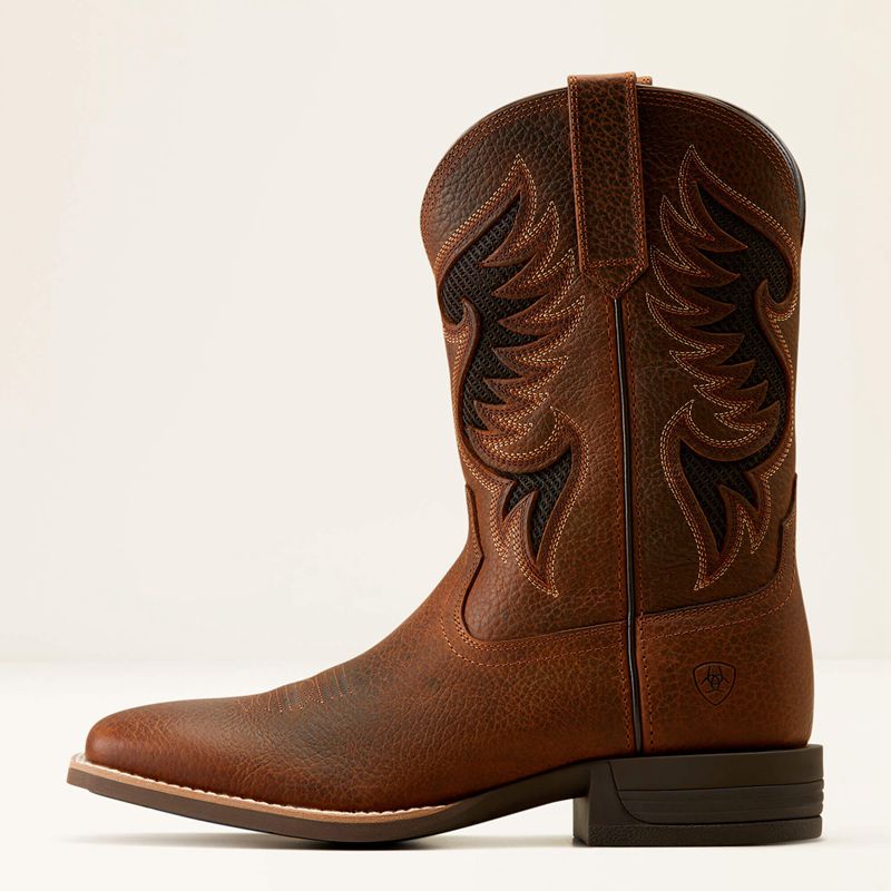 Ariat Cowpuncher Venttek Cowboy Boot Brązowe Polska | GWMSDZ-729