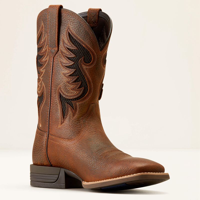 Ariat Cowpuncher Venttek Cowboy Boot Brązowe Polska | GWMSDZ-729