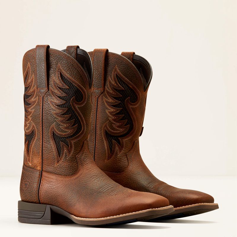 Ariat Cowpuncher Venttek Cowboy Boot Brązowe Polska | GWMSDZ-729