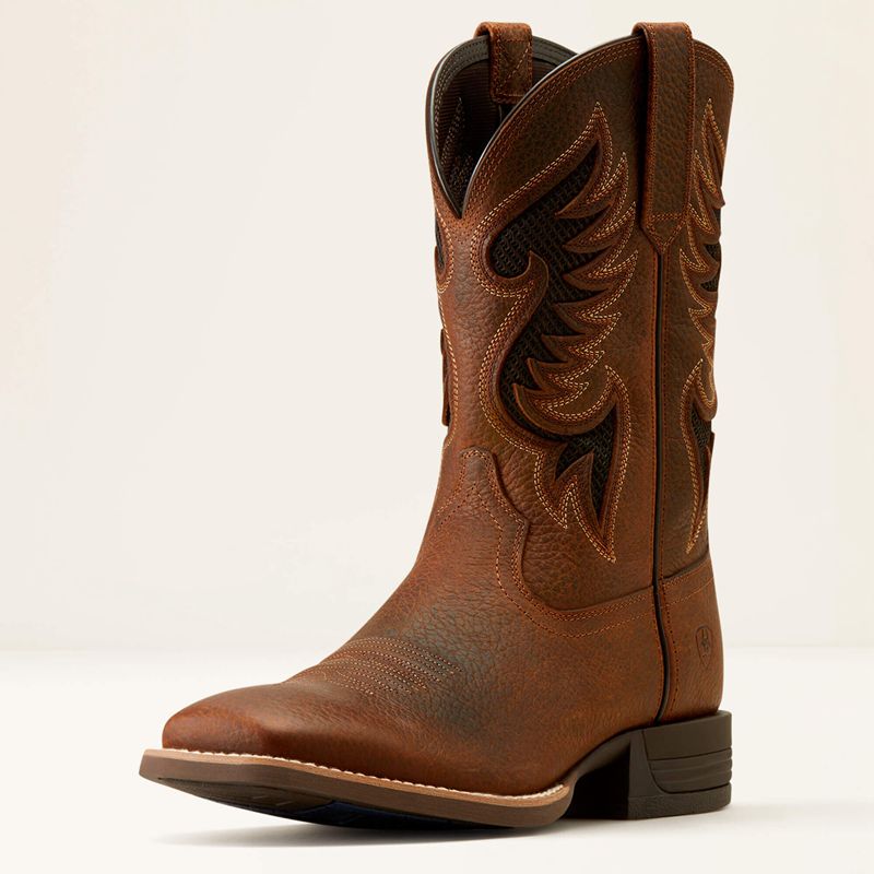 Ariat Cowpuncher Venttek Cowboy Boot Brązowe Polska | GWMSDZ-729