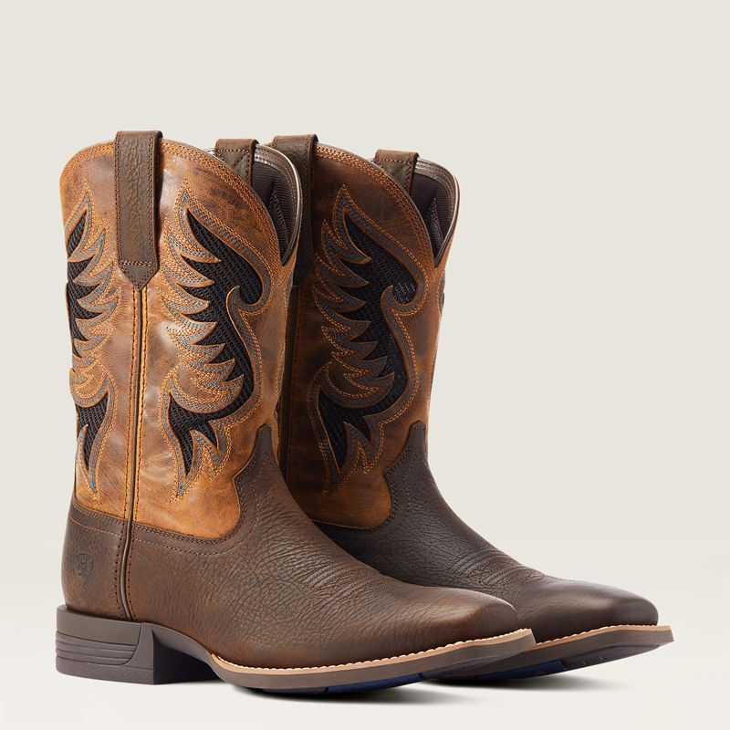 Ariat Cowpuncher Venttek Cowboy Boot Ciemny Brązowe Polska | KTADVS-845