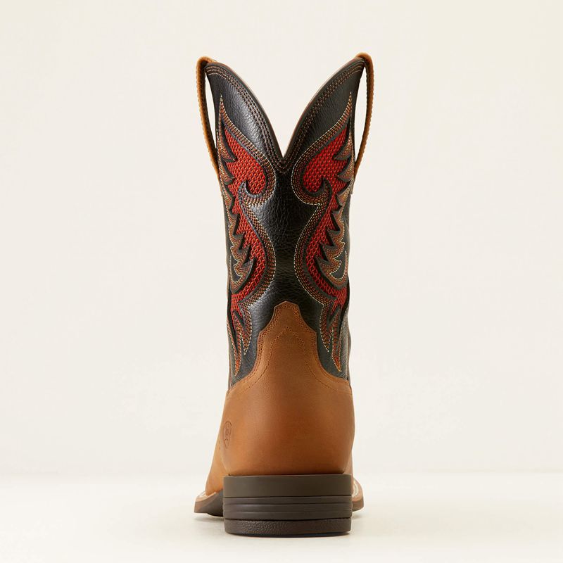 Ariat Cowpuncher Venttek Cowboy Boot Sorrel Crunch/Black Deertan Polska | SGPRZA-620