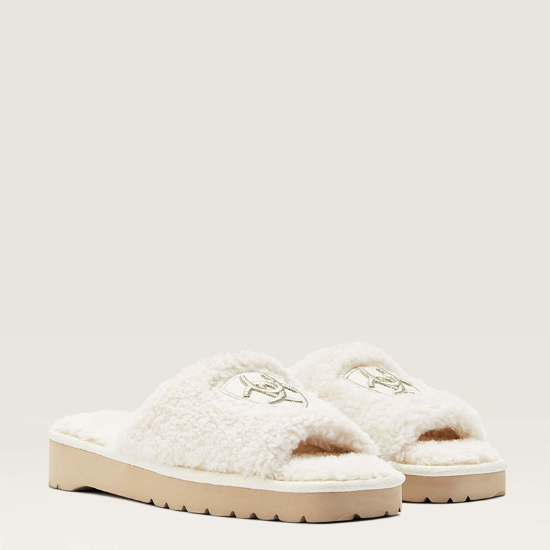 Ariat Cozy Chic Square Toe Slipper Kremowe Polska | ZPKWAU-739