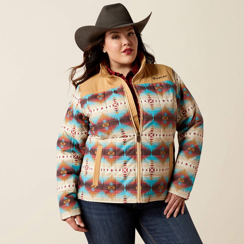 Ariat Crius Insulated Jacket Serrano Southwest Print Polska | MVXRQP-135