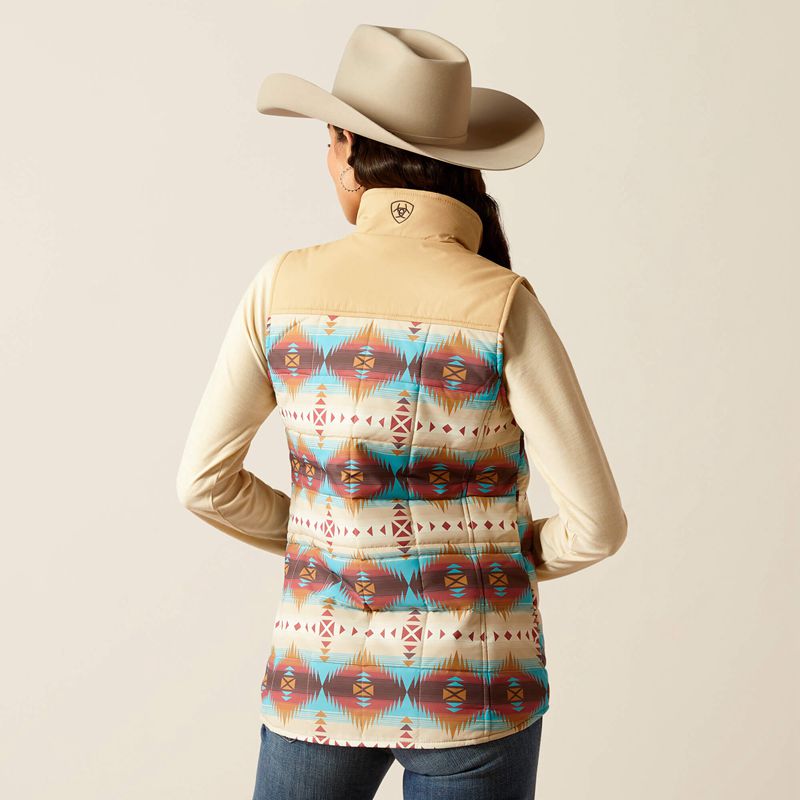 Ariat Crius Insulated Vest Serrano Southwest Print Polska | AMUCSY-026