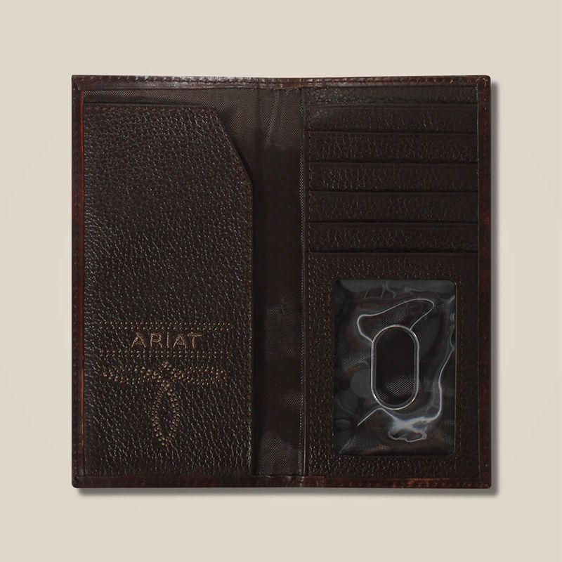 Ariat Cross Embossed Rodeo Wallet Brązowe Polska | NDWFQE-891