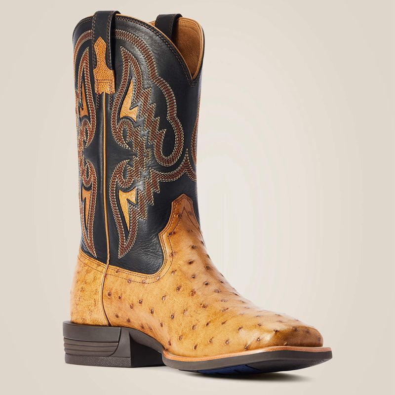 Ariat Dagger Western Boot Antique Saddle Fq Ostrich Polska | QDZPOH-205