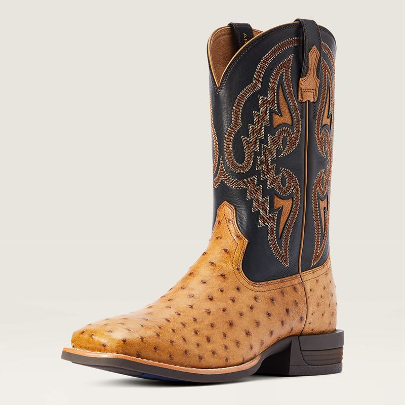 Ariat Dagger Western Boot Antique Saddle Fq Ostrich Polska | QDZPOH-205