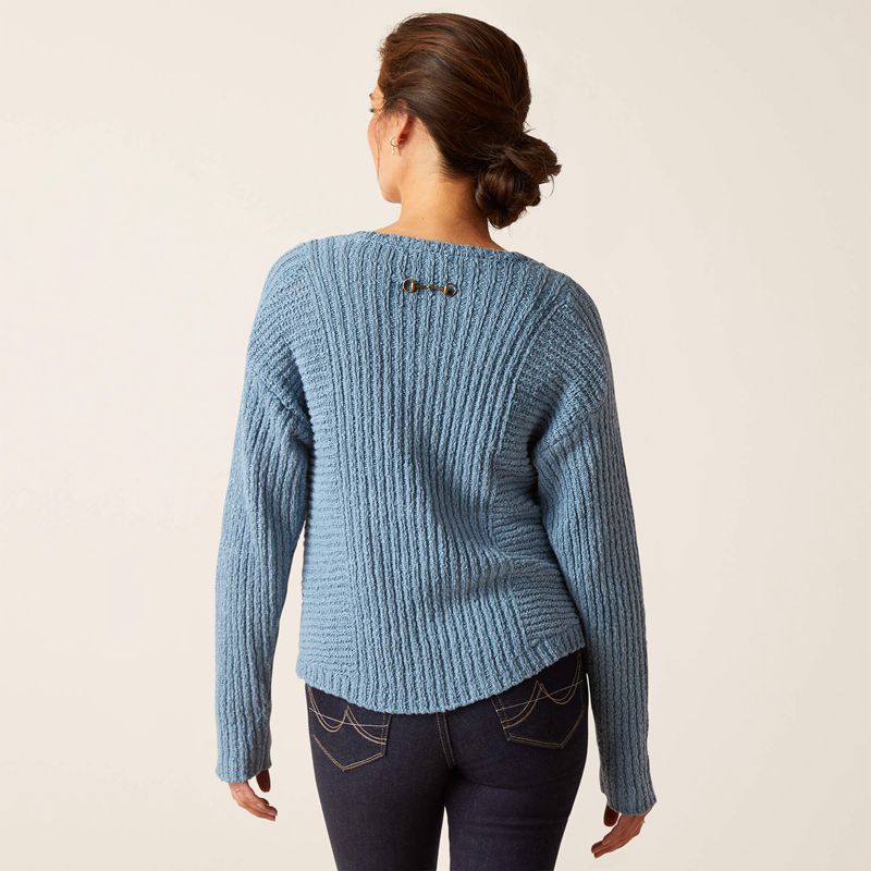 Ariat Daneway Sweater Niebieskie Polska | MUZBTG-684