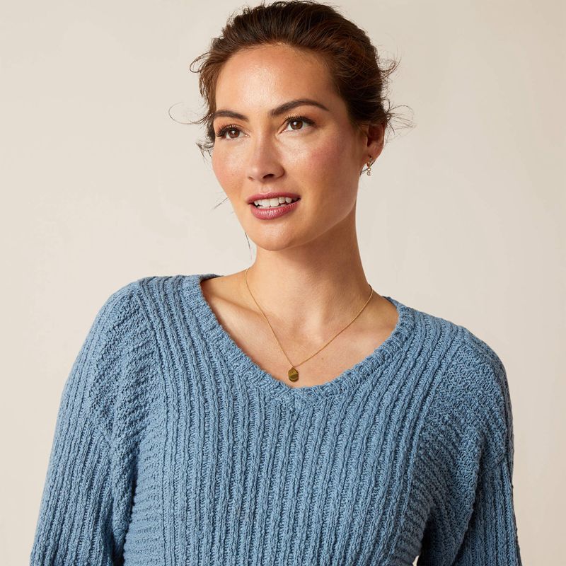 Ariat Daneway Sweater Niebieskie Polska | MUZBTG-684