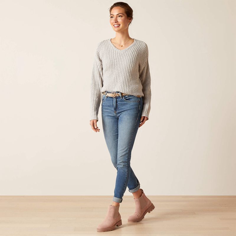 Ariat Daneway Sweater Szare Polska | AXWZQY-547