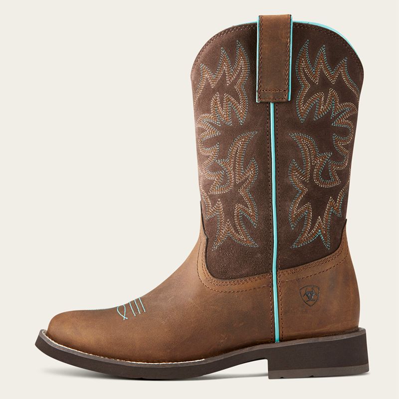 Ariat Delilah Round Toe Western Boot Brązowe Polska | SDBRNZ-417