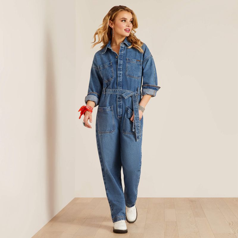 Ariat Denim Jumpsuit Georgia Polska | USRPQE-825