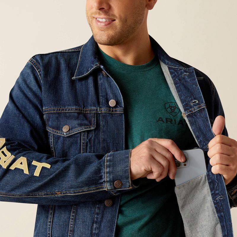 Ariat Denim Team Trucker Jacket Richford Polska | ERGHFN-398