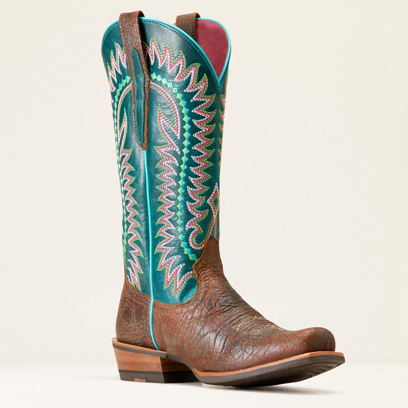 Ariat Derby Monroe Western Boot Shore Tan Polska | SLYFVC-980