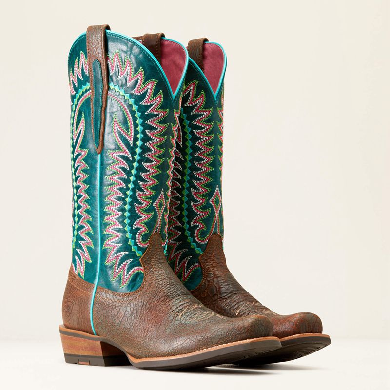 Ariat Derby Monroe Western Boot Shore Tan Polska | SLYFVC-980