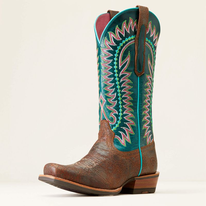 Ariat Derby Monroe Western Boot Shore Tan Polska | SLYFVC-980