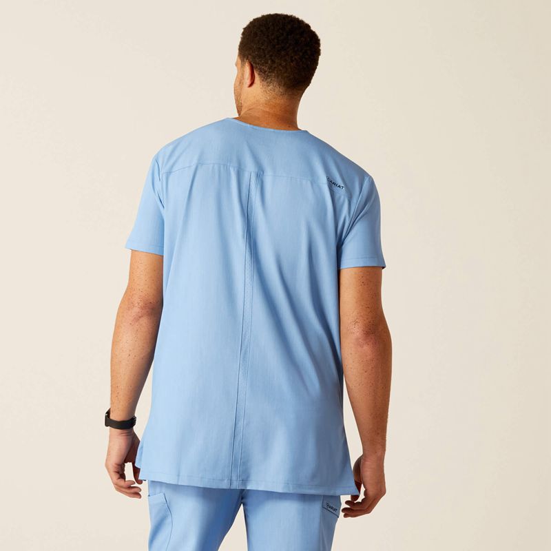 Ariat Derham 6 Pocket Scrub Top Głęboka Niebieskie Polska | VEWJFL-659