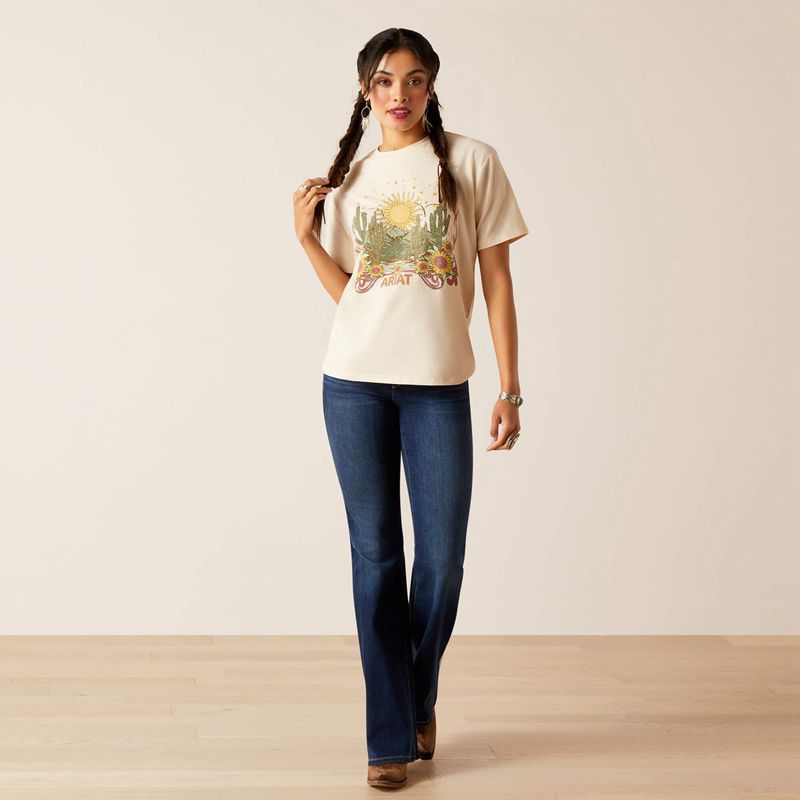 Ariat Desert Dreaming T-Shirt Natural Polska | XMONLC-423