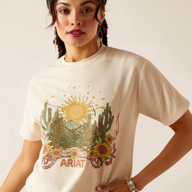 Ariat Desert Dreaming T-Shirt Natural Polska | XMONLC-423