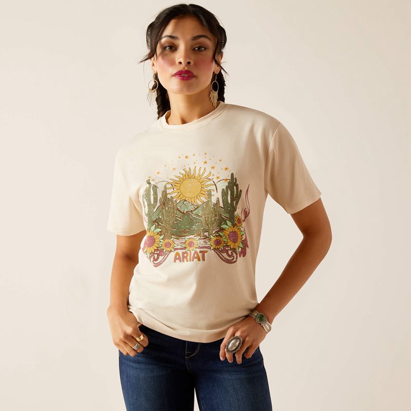 Ariat Desert Dreaming T-Shirt Natural Polska | XMONLC-423