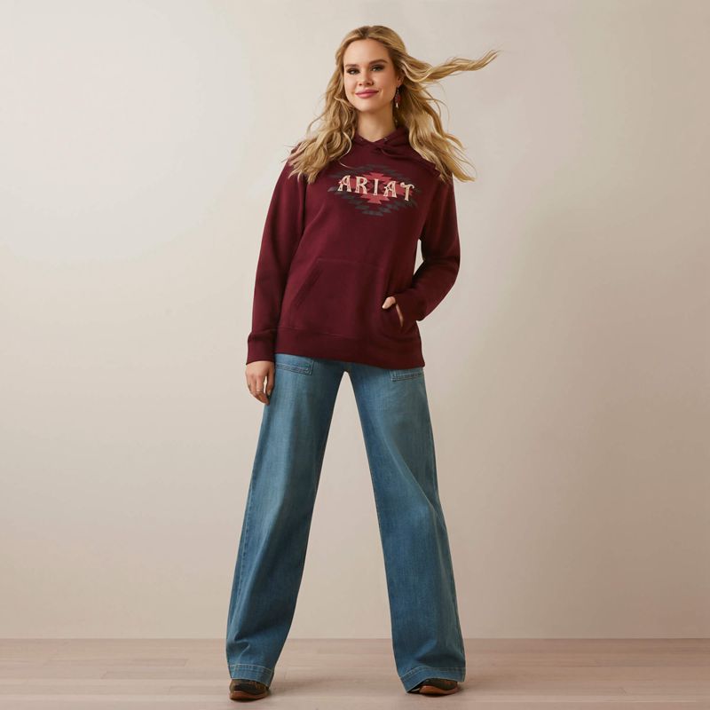 Ariat Diamond Hoodie Twany Port Polska | WBOVSE-975