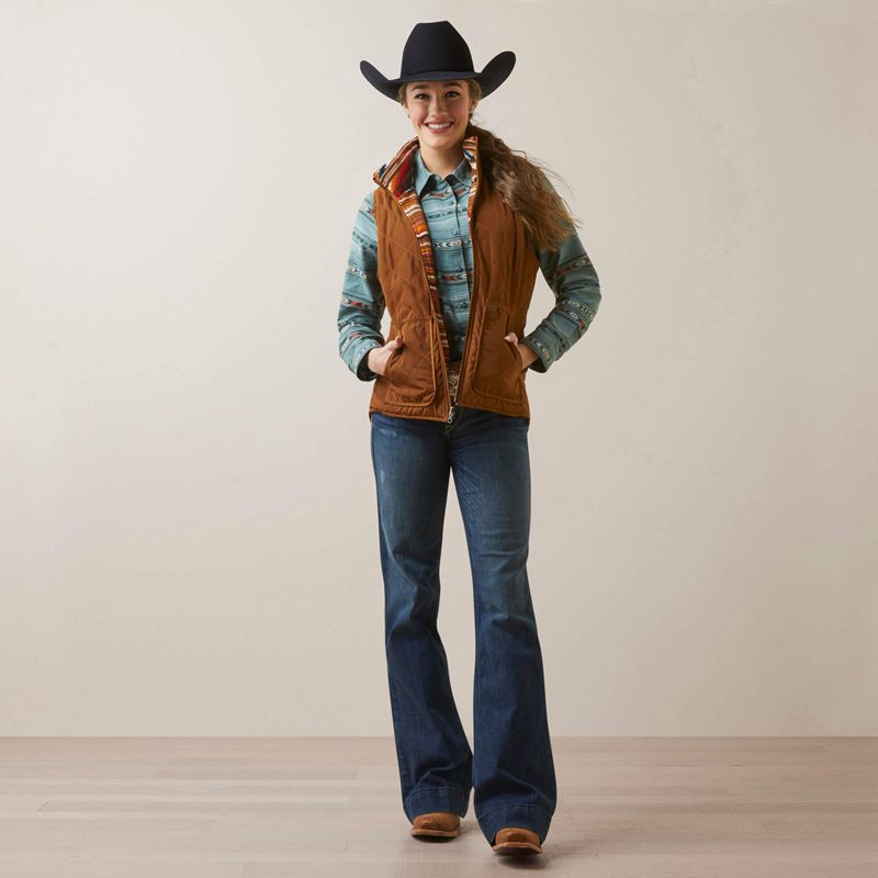 Ariat Dilon Chimayo Vest Chestnut Horse Polska | YAOTLF-637