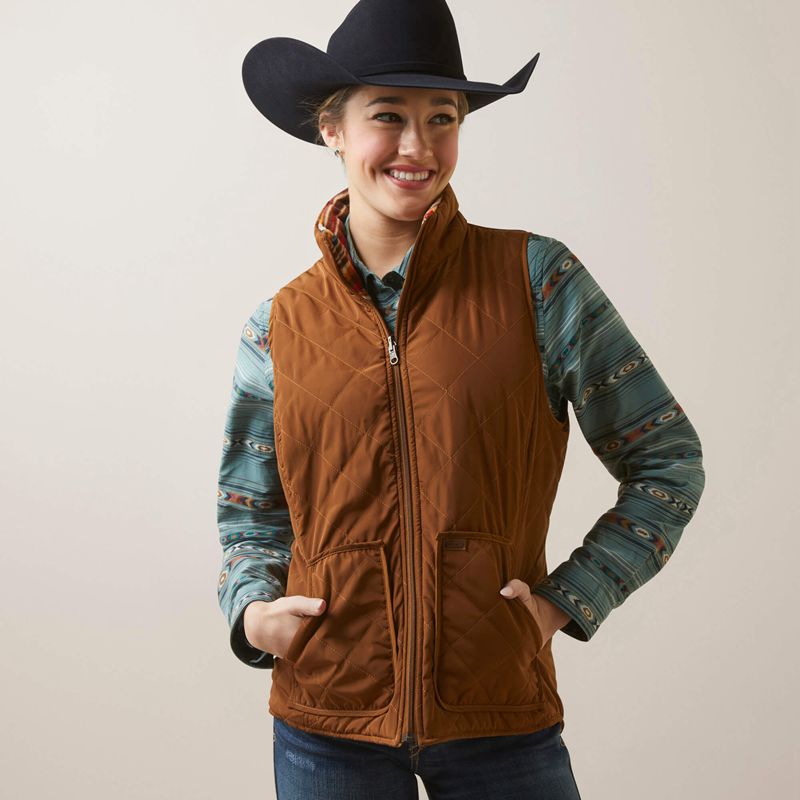 Ariat Dilon Chimayo Vest Chestnut Horse Polska | YAOTLF-637