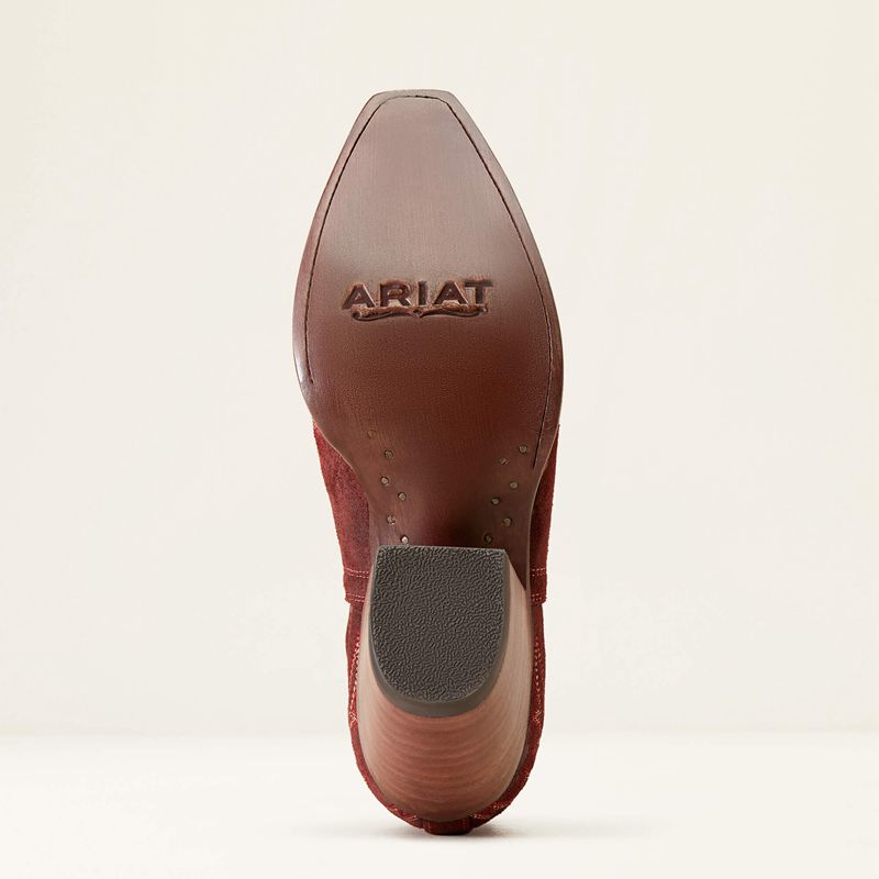 Ariat Dixon Bootie Merlot Suede Polska | HAWYRK-864