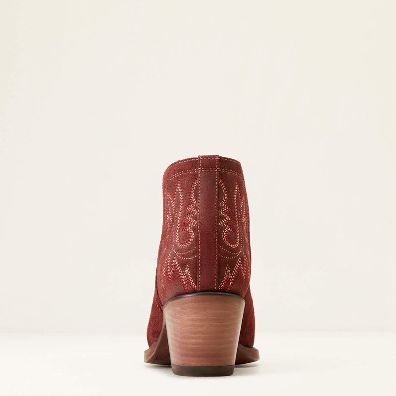 Ariat Dixon Bootie Merlot Suede Polska | HAWYRK-864