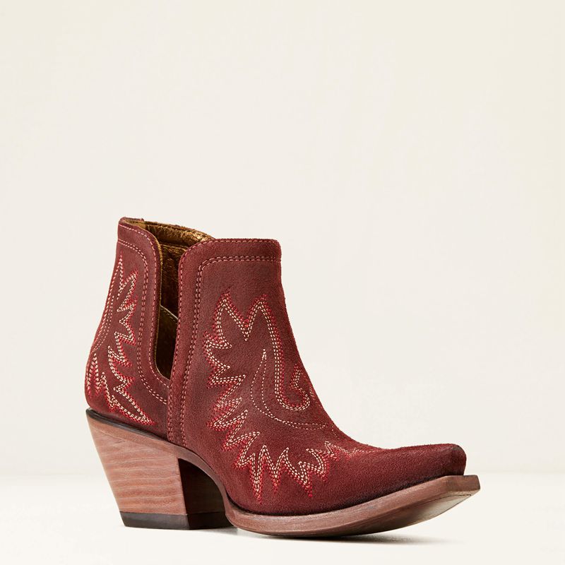 Ariat Dixon Bootie Merlot Suede Polska | HAWYRK-864