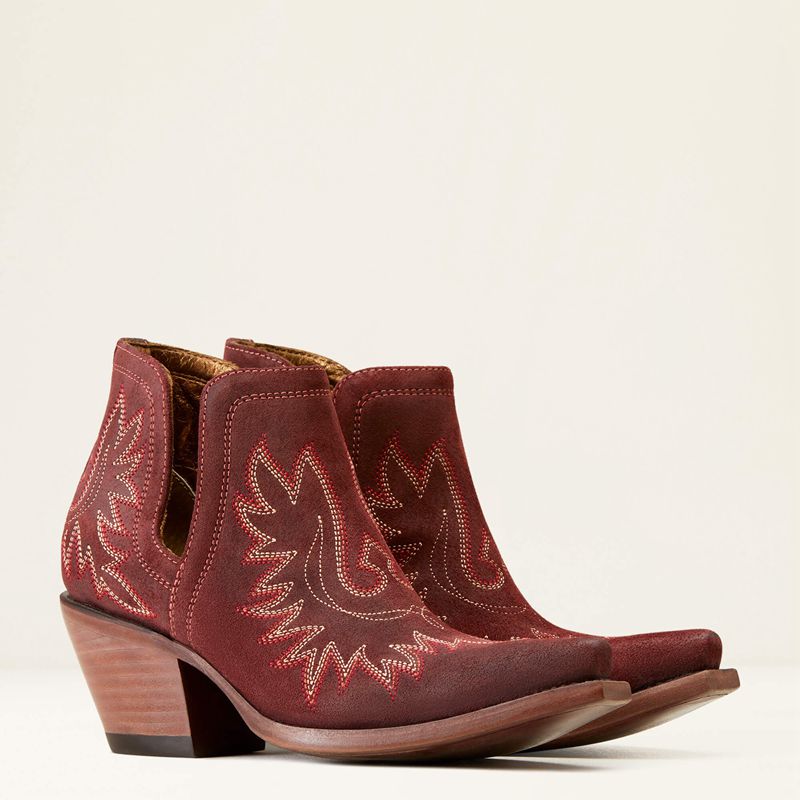 Ariat Dixon Bootie Merlot Suede Polska | HAWYRK-864