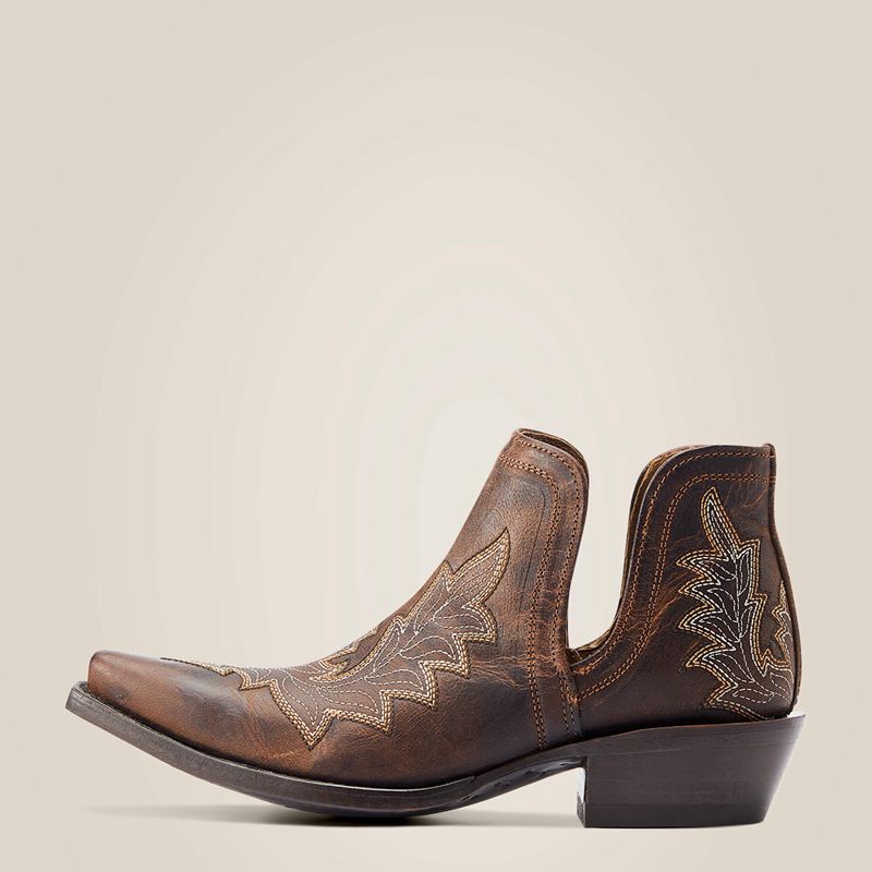 Ariat Dixon Low Heel Western Boot Rhino Tan Polska | QIHPTC-372