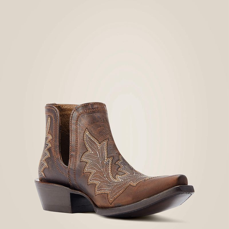 Ariat Dixon Low Heel Western Boot Rhino Tan Polska | QIHPTC-372