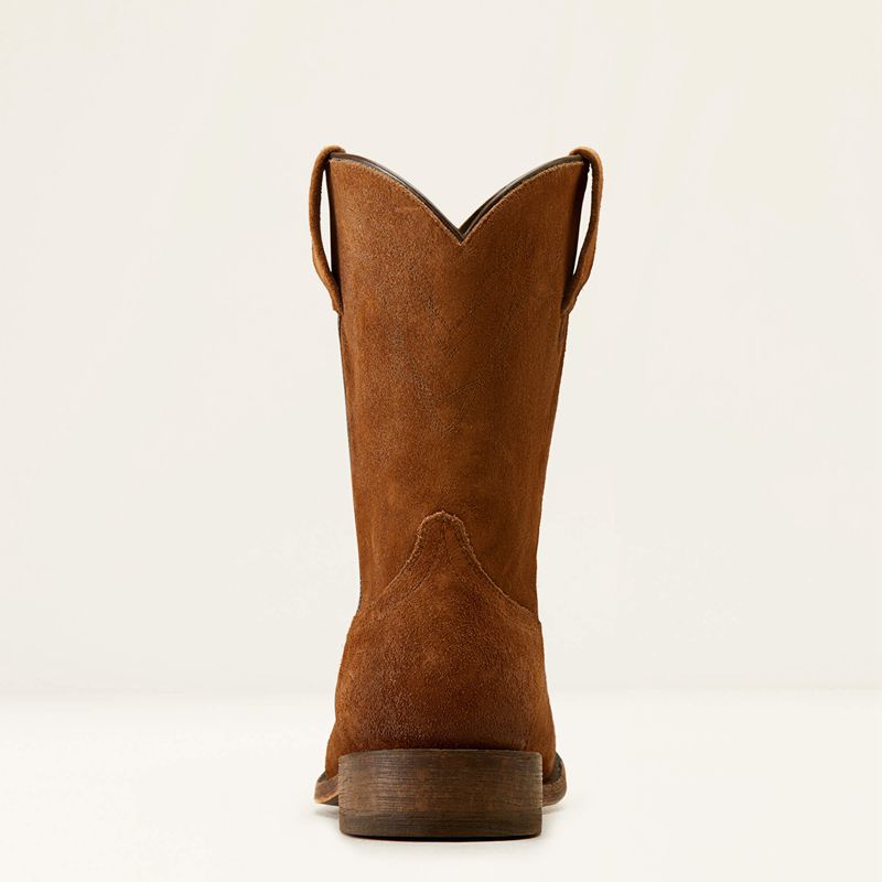 Ariat Downtown Western Boot Oiled Tan Suede Polska | LAKGQT-738